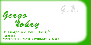 gergo mokry business card